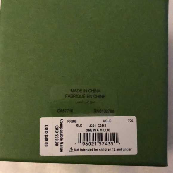 Kate Spade Gold Tone One In A Million Letter S Initial Pendant Necklace NWT Box - Picture 13 of 14